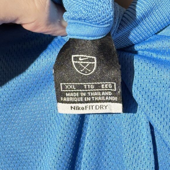 Vintage Nike FitDry Golf Polo Shirt Men’s XXL Blue Performance Athletic EUC - Picture 7 of 8